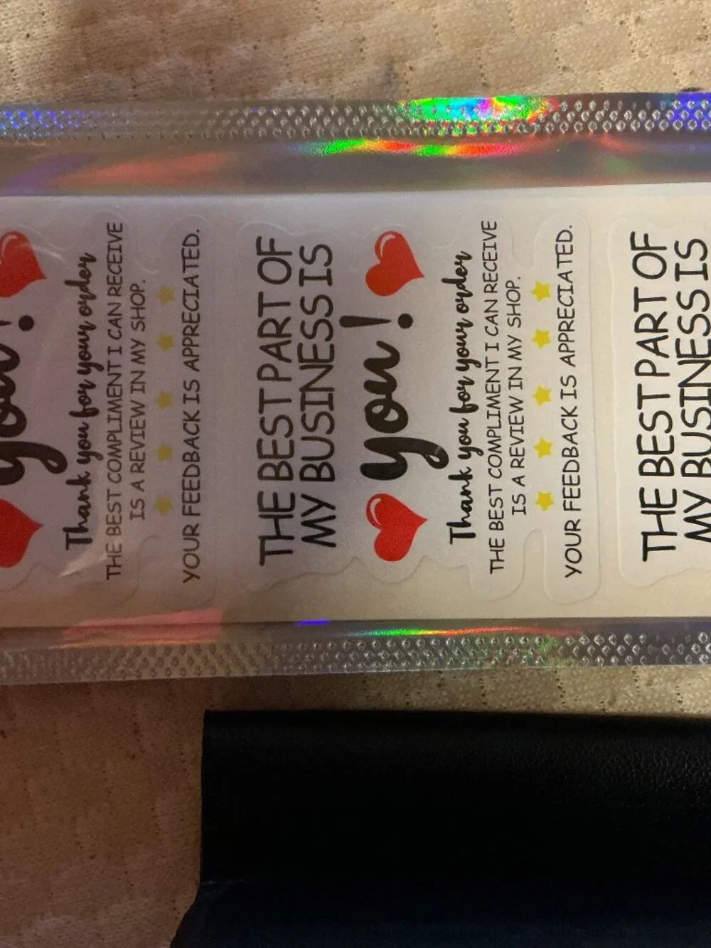 ★ 50 Best Part of My Business Is You Thank You Stickers Small Business